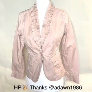 HP 🎉Talbots Dusty Rose Ruffled Blazer/Jacket  4P